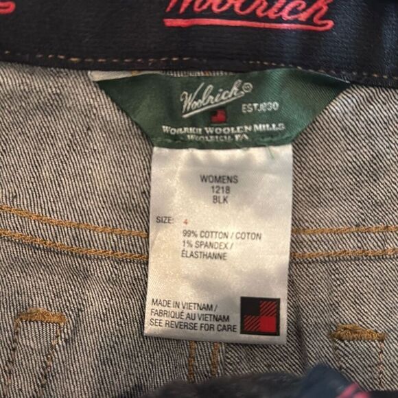 Woolrich Womens High Rise Zip Fly Straight Leg Denim Jeans Washed Black Size 4 - Picture 6 of 6
